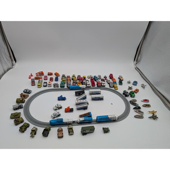 Micro Machines Car Semi Truck Military Boat Train Tracks Jets Construction Lot - Picture 1 of 16